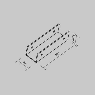 Коннектор прямой для профиля Elasity IP O-TR001-SC180-W. TM Maytoni