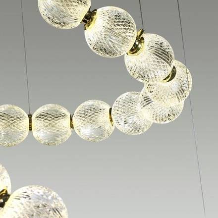 5008/132L L-VISION ODL23 595 золотой/прозрачный/металл/акрил Люстра LED 132W 4000K 6600Лм CRYSTAL