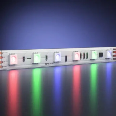 Светодиодная лента 24В 5050 14,4Вт/м 5м IP68 Адресная (SPI) Цветная (RGB) 201249. TM Maytoni