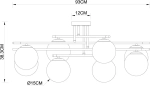 Потолочная люстра Arte Lamp ALCOR A2224PL-8BK, 8хE14