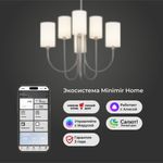 Умная подвесная люстра 60164/6 никель