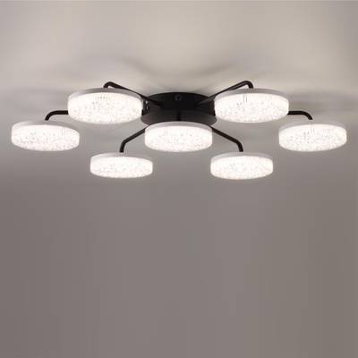 8236/7CL LEDIO LN25 черный, металл/акрил Люстра потолочная с пультом ДУ LED 90W 3000-6000К 220V DIDANA
