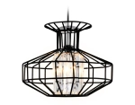Подвесной светильник в стиле лофт TR5850 BK/CL черный/прозрачный E27 max 40W D240*1200