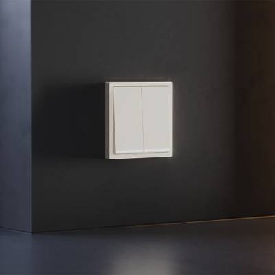 VLS000413 Клавиши для выключателя/переключателя двухклавишного с подсветкой, S70 (хлопок). (ТМ Maytoni)