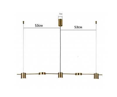 07624-5,19 Люстра Карин черный w120*8,5 h200 Led 3*6W+2*10W (4000K)
