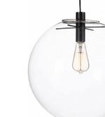 07562-30,21 Подвес Меркурий прозрачный (с черными креплениями и проводом) d30 h200 E27 1*40W