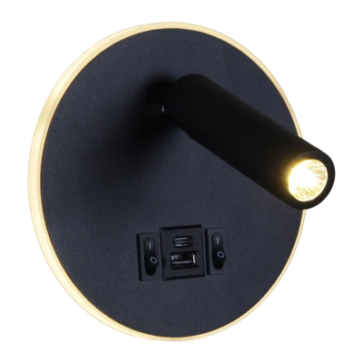 86203-9.2-001KT LED12W+USB BK светильник настенный Reluce, LED