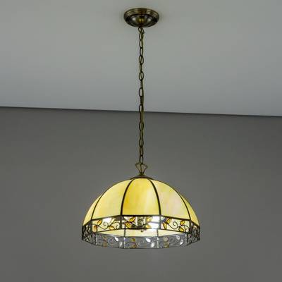 Citilux Шербург-2 CL440231 Люстра витражная подвесная Бронза