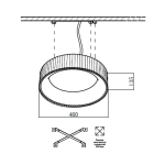 7714/56L AVRA LED SN 574 Светильник металл/акрил/белый/мокко LED 56Вт 3000-6500К D460 IP20 пульт ДУ SHARMEL