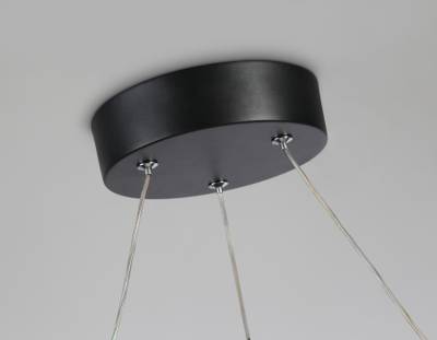 Светильник светодиодный подвесной с пультом FL51775/2+6 BK черный 3000K/4200K/6400K 58W D600/380*1200 (ПДУ ИК)