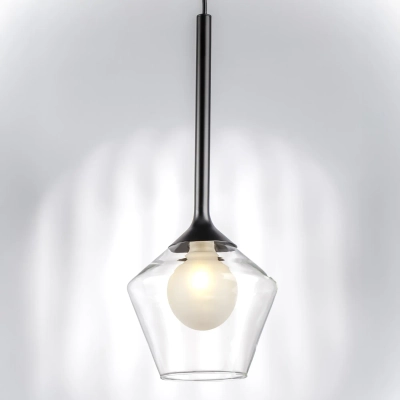 801201 Люстра VETRO 1х6W(led) G9 ЧЕРНЫЙ/ПРОЗРАЧНЫЙ