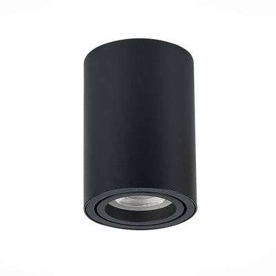 ST108.407.01 Светильник потолочный Мат. черный GU10 1*50W  D70xH100 220V Без ламп
