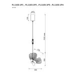 Подвесной светильник Borboleta Purple FL1103-1P3, LED