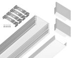 Алюминиевый профиль накладной GP1750WH белый/матовый рассеиватель 2000*15.7*12, 2 заглушки, 4 крепления в комплекте (для ленты до 12мм)
