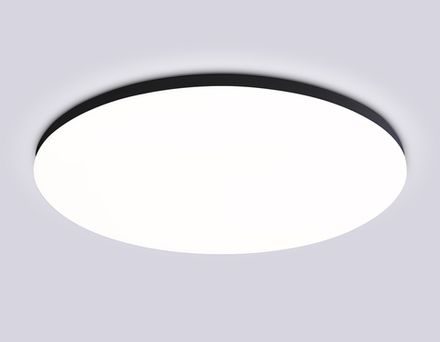 Потолочный светодиодный светильник с Wi-Fi Яндекс Алисой/Tuya/Smart Home/Alexa FZ2005 BK черный IP54 25W 3000K-6500K+RGB D370*55 (ПДУ ИК)