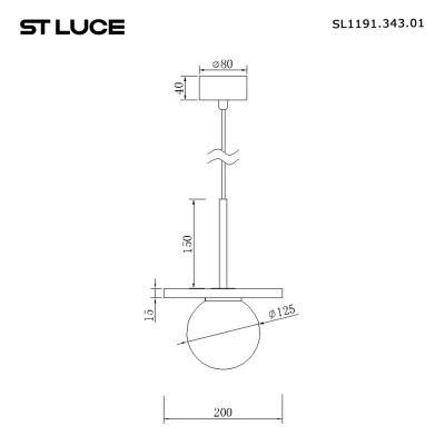 SL1191.343.01 Светильник подвесной ST-Luce Латунь/Латунь, Черный G9 1*5W 4000K