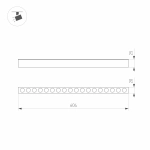 Светильник MAG-DOTS-25-L600-18W Warm3000 (WH, 30 deg, 24V) (Arlight, IP20 Металл, 5 лет)