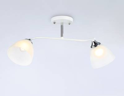 Светильник подвесной TR303001/2 WH/CH/FR белый/хром/белый матовый E27/2 max 40W 560*140*240