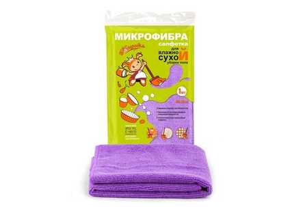Салфетка сухая из микрофибры "Золушка" для пола /50х60см/, 1шт.