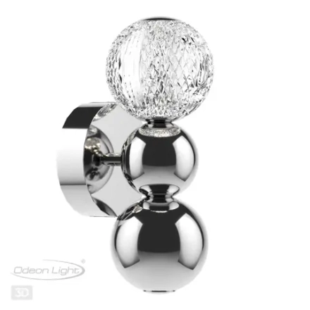 5007/4WL L-VISION ODL23 573 хром/прозрачный/металл/акрил Бра LED 4W 4000K 230Лм CRYSTAL