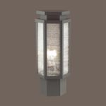 4048/1B NATURE ODL18 743 темно-серый/белый Уличный светильник на столб IP44 E27 100W 220V GINO
