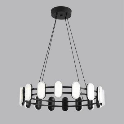 8342/35L LEDIO LN26 226 черный/белый металл/акрил Люстра подвесная LED 35W 4000K 220V OVELA