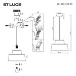 SL1354.423.01 Светильник подвесной ST-Luce Черный/Кирпичный,Бежевый, Черный E27 1*40W