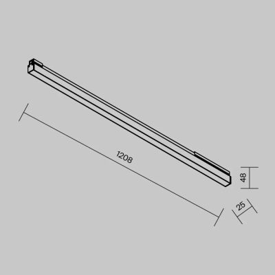 Уличный трековый светильник Базис / Basis Exility IP 3000К 30Вт 120° черный, O-TR02-1-S-30WB3K. TM Maytoni