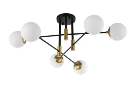 Светильник потолочный Crystal Lux FIDEL PL6 BLACK 0630/105