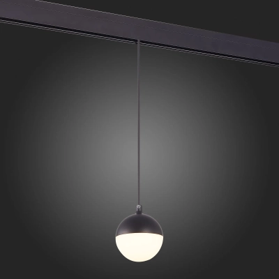 ST358.433.07 Магнитный трековый светильник подвесной Черный LED 1*7W 3000K 520Lm Ra>80 120° IP20 D90xH90 48V