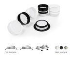 Корпус светильника встраиваемый для насадок D60mm C6520 SWH белый песок 80*80*H25mm MR16 GU5.3