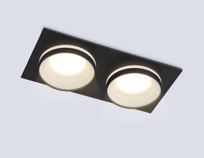 Светильник встраиваемый TN30712/2 BK черный GU5.3/2 182*92*36