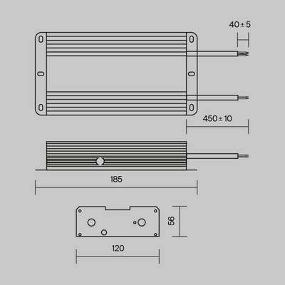 Блок питания 48В 480Вт IP67 PSL008, PSL008-480W-48V-IP67. TM Maytoni
