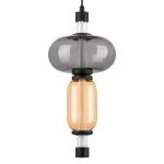 737527 Люстра EMISFERO 8W LED 250LM G ЧЕРНЫЙ/ПРОЗРАЧНЫЙ+ЯНТАРЬ 3000K Lightstar