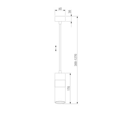 Подвесной светильник 50096/1 черный/золото, GU10х1
