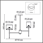 6589/6C CLASSI LN26 064 хром/белый, металл/текстиль Люстра потолочная E14 6*40W 220V LATTI