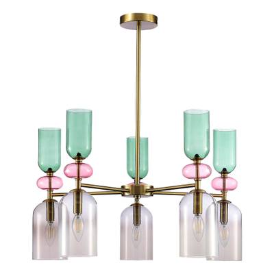 SL2000.202.05 Люстра потолочная ST-Luce Золотистый/Дымчатый E14 5*40W