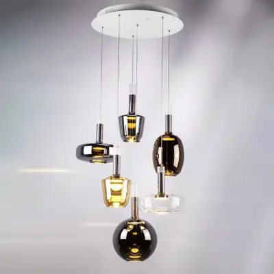 792169 Люстра DISCO 6x6W LED 1200LM 120G БЕЛЫЙ/МУЛЬТИКОЛОР 3000К Lightstar