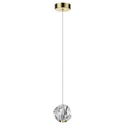 5085/5L L-VISION ODL25 563 золото/прозрачный/металл/акрил Подвес LED 5W 4000K 240Лм JEMSTONE