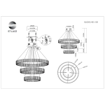SL6203.403.105 Люстра подвесная ST-Luce Черный/Белый LED 1*105W 3000K