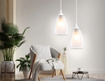 Подвесной светильник TR3534 WH/CL/FR белый/прозрачный/белый матовый E27 max 40W D120*800