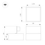 Светильник DL-GRIGLIATO-S90x90-6W Warm3000 (WH, 90 deg, 230) (Arlight, IP40 Металл, 5 лет)
