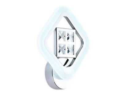 Настенный светодиодный светильник с хрусталем FA285 CH хром 15W 260*230*60