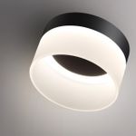 359446 OVER NT24 336 черный Светильник накладной светодиодный IP20 LED 18W 220-240V 4000K 1170Лм AURA