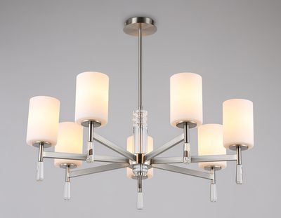 Светильник подвесной LH56253/7 SN/FR никель/белый матовый E27/7 max 60W D750*590