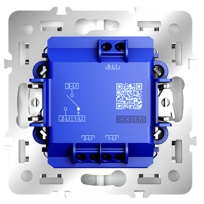 VLS020702 Выключатель встраиваемый VOLTUM S70 для жалюзи 10А, (белый матовый). (ТМ Maytoni)
