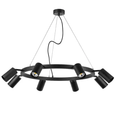 LR018378 Люстра RULLO 8х50W GU10 ЧЕРНЫЙ (571018+214437-8)