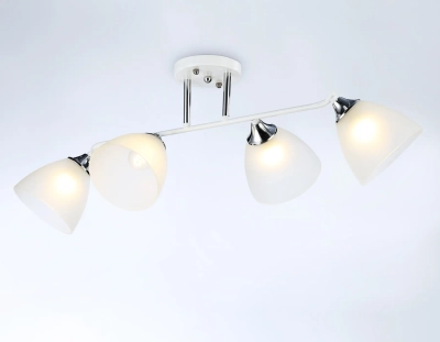 Светильник подвесной TR303003/4 WH/CH/FR белый/хром/белый матовый E27/4 max 40W 780*350*240