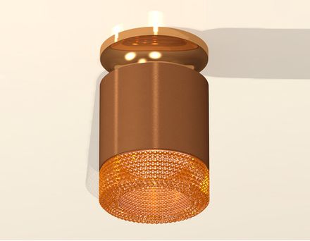 Комплект накладного светильника с композитным хрусталем XS7404122 SCF/PYG/CF кофе песок/золото желтое полированное/кофе MR16 GU5.3 (N7929, C7404, N7195)