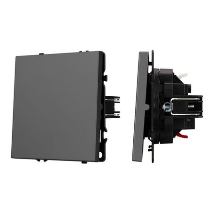 Механизм выключателя одноклавишный проходной SWT-NOBE-MKP1-SFPL-GR (230V, 10A) (Arlight, -)